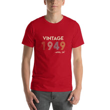Load image into Gallery viewer, Vintage 1949, April 24th Unisex T-Shirt