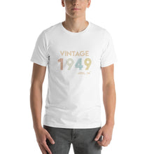 Load image into Gallery viewer, Vintage 1949, April 24th Unisex T-Shirt